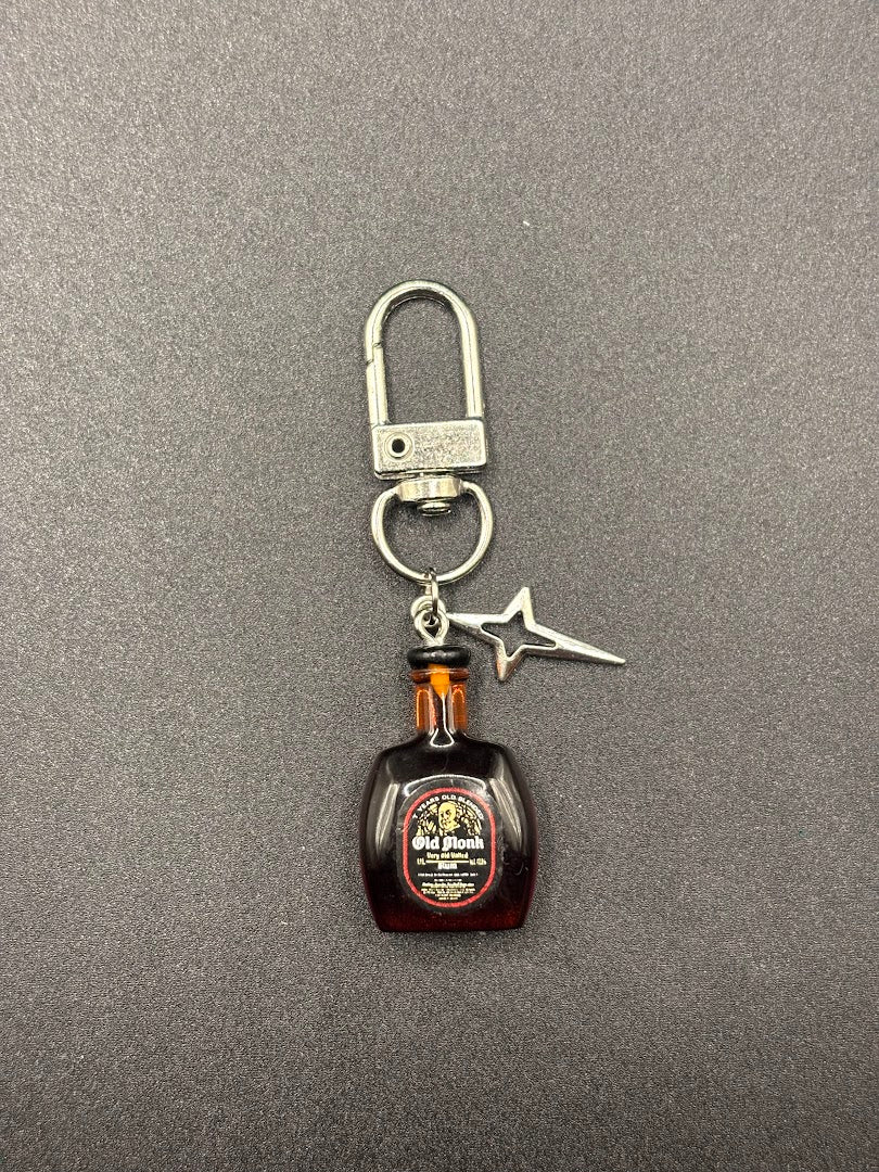 Old Monk Bottle Keychain