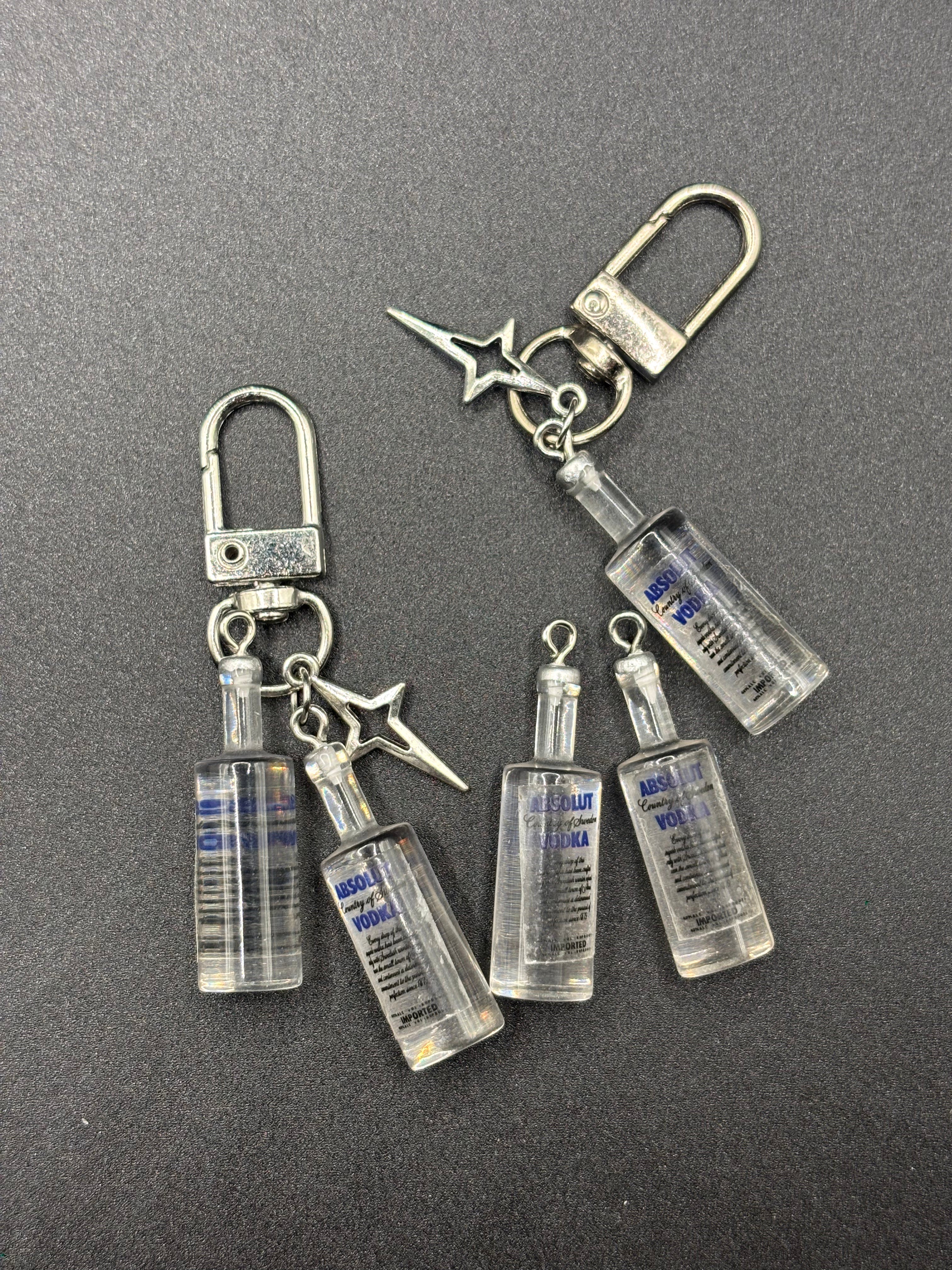 Absolut Vodka Bottle Keychain