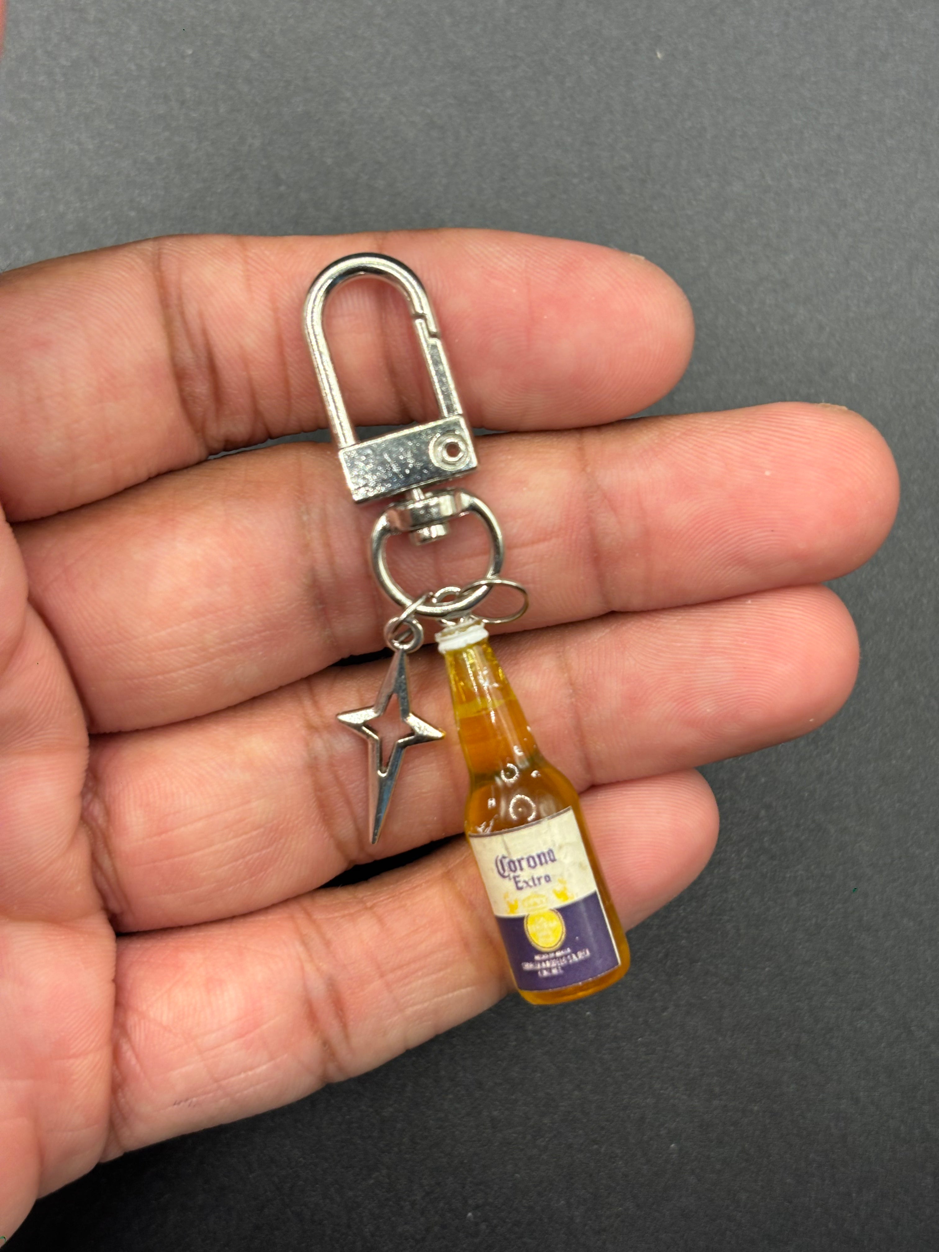 Corona Bottle Keychain