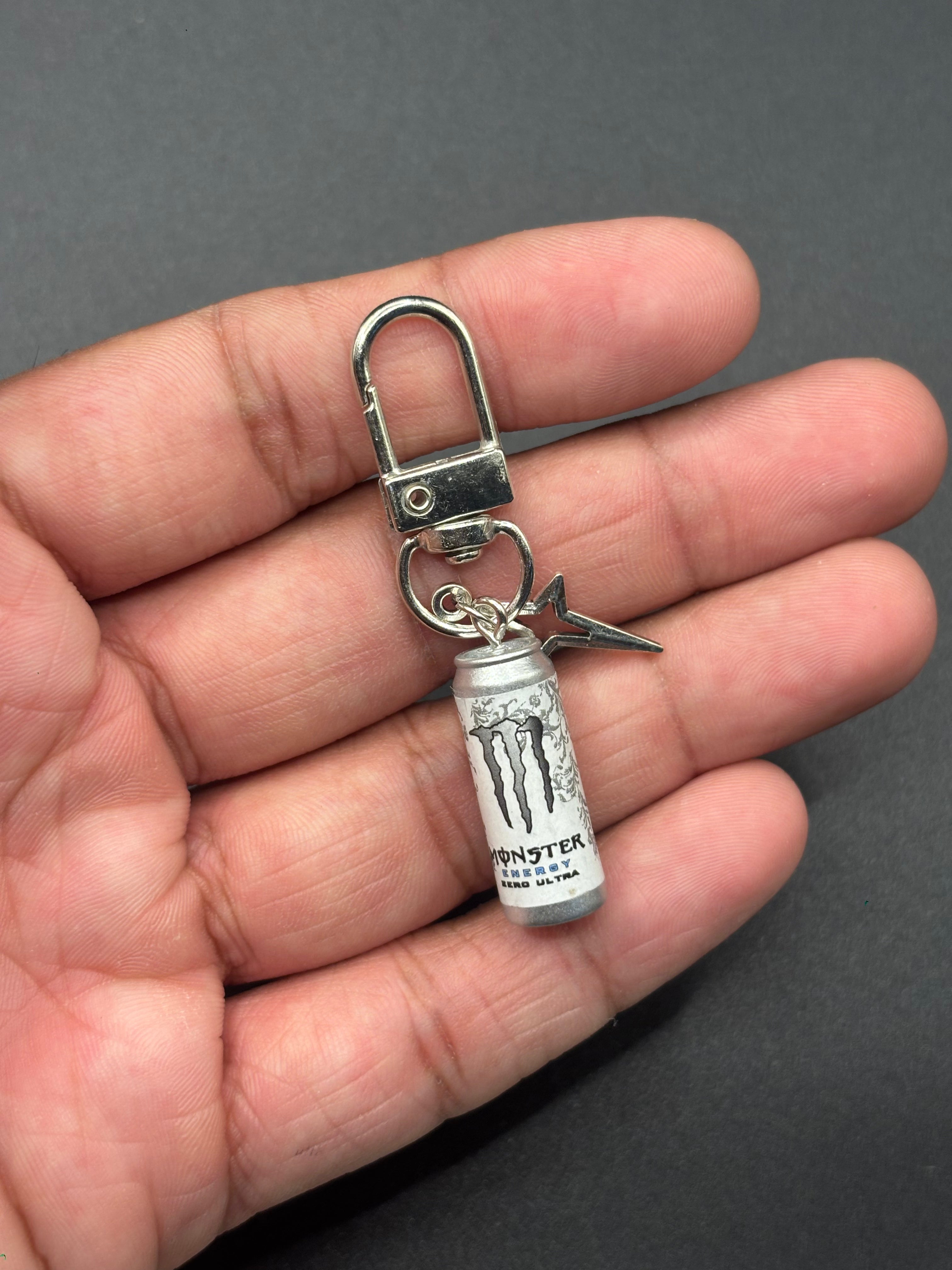 White Monster Keychain