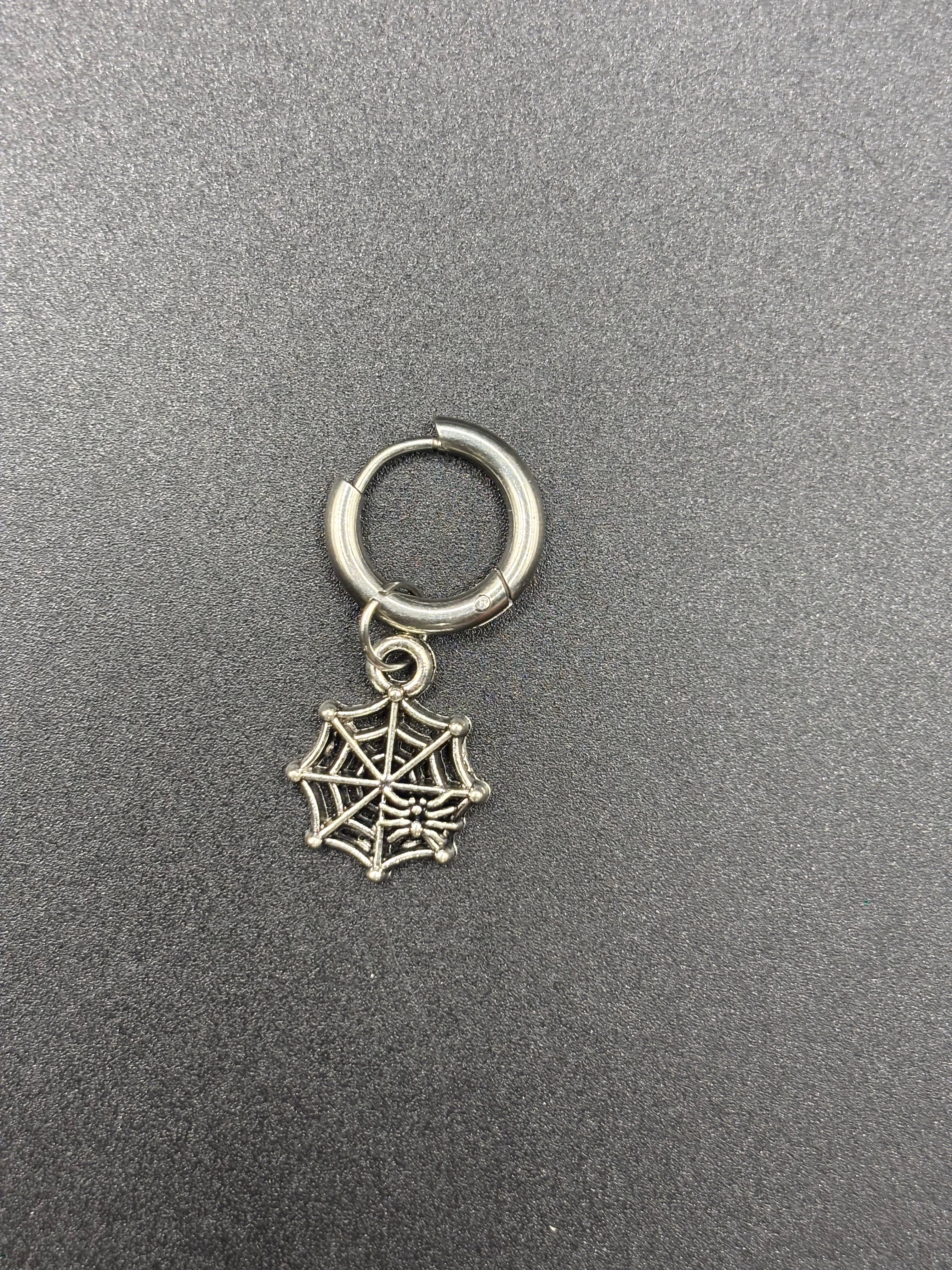 Web Hoop Earring